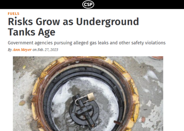 CSP Daily News - Risks Grow as Underground Tanks Age - Leighton O'Brien
